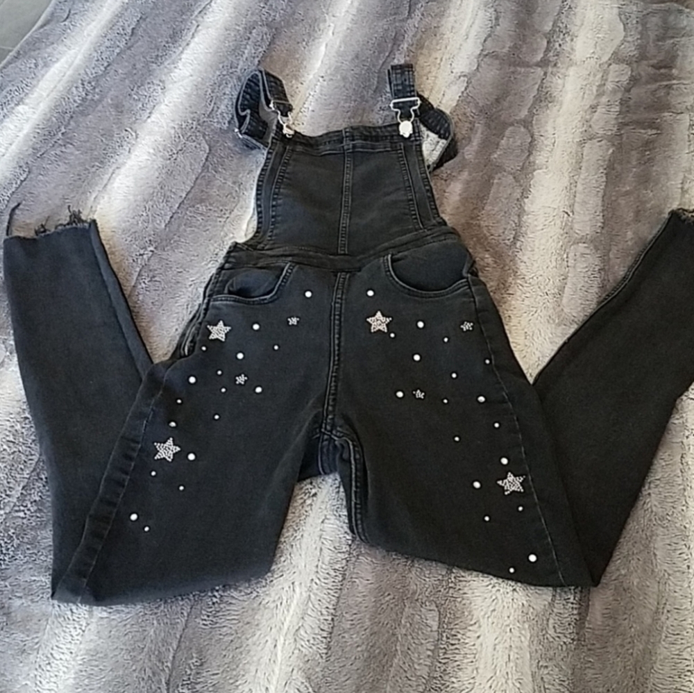 H&M Divided Rhinestone overalls size 2